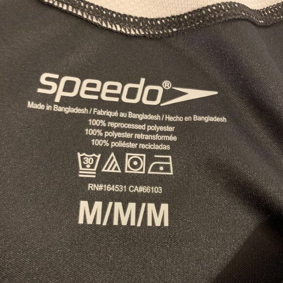 Speedo Mens Black UPF 50+ Long Sleeve Swim Shirt - Picture 5 of 10